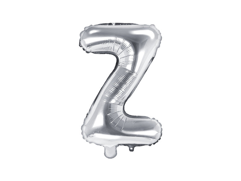 Ballon de baudruche Lettre Z Argent Vide 35cm