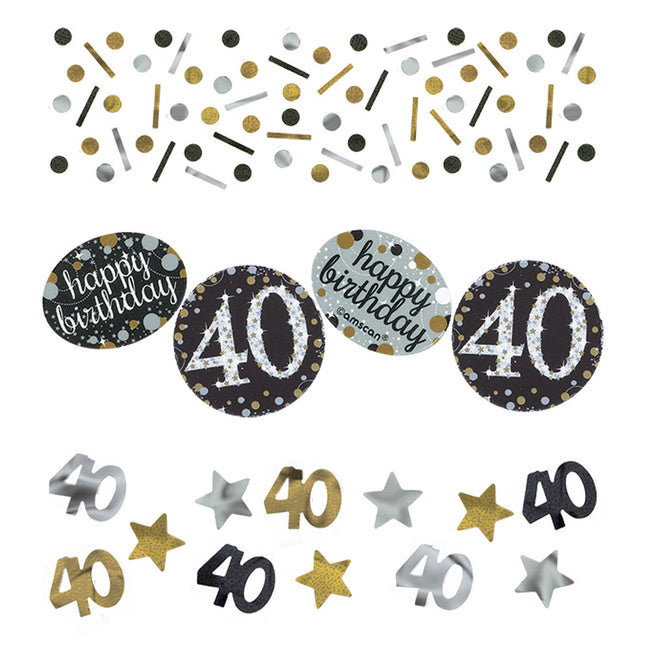 Confetti de table 40 ans Joyeux anniversaire 34gr