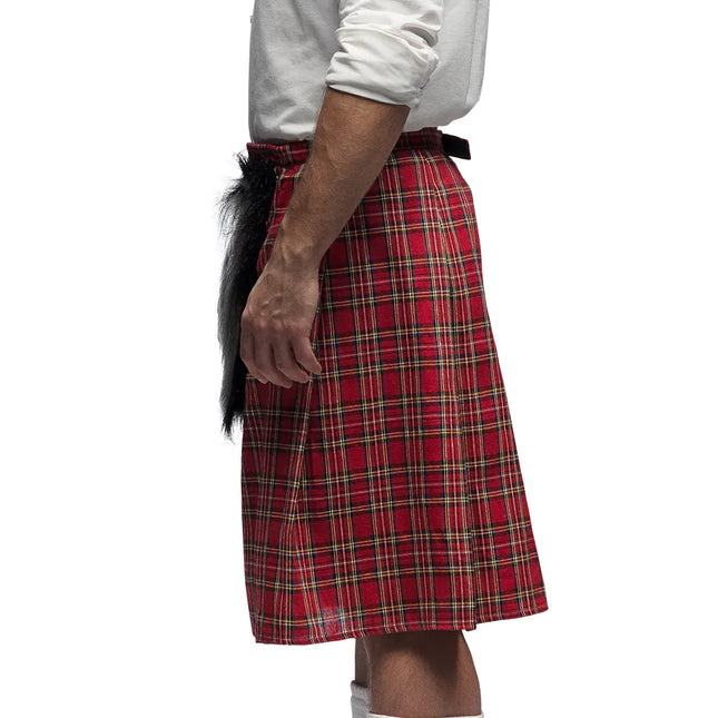 Kilt rouge homme avec sac