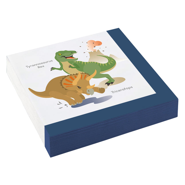 Serviettes de table Dinosaure 33cm 20pcs