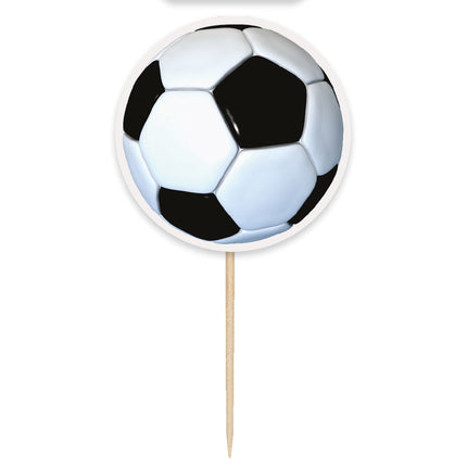 Décor de gâteau de football 6pcs