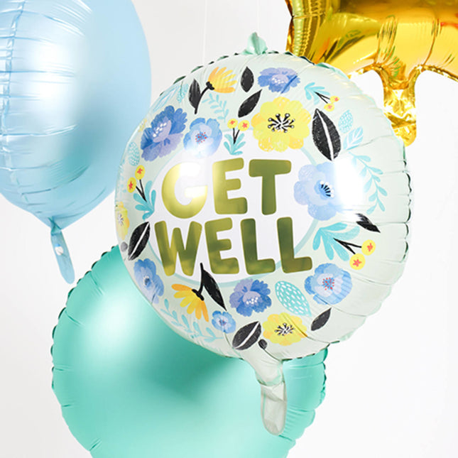 Ballon à l'hélium Get Well Flowers Vide 45cm