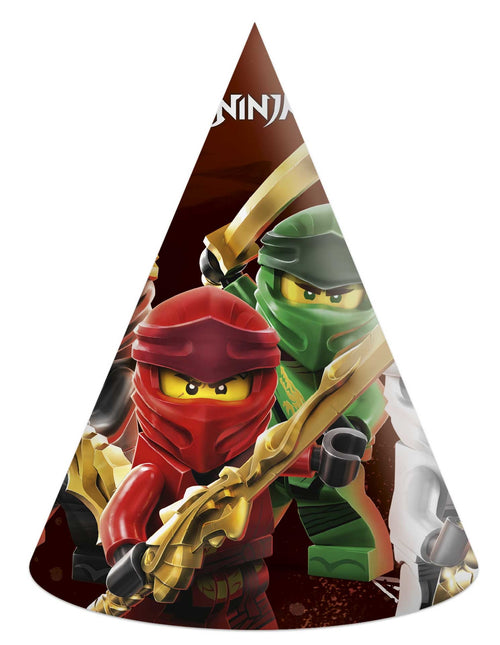 Chapeaux de fête Lego Ninjago 6 pièces