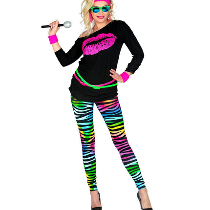 Neon 80S Legging Ladies