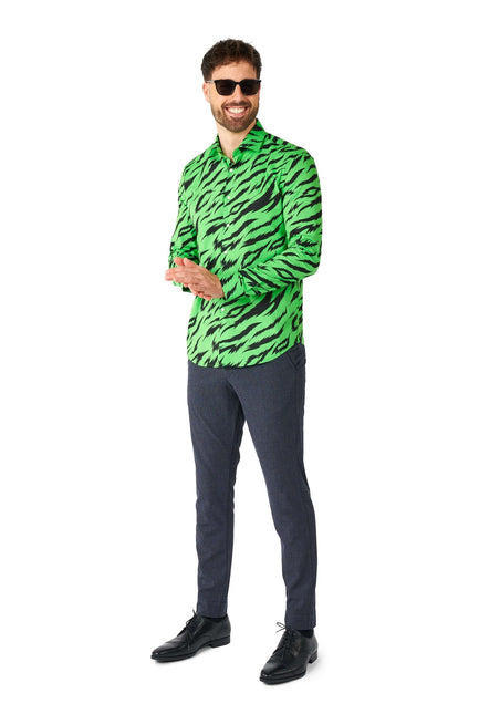 Chemise vert tigre Hommes OppoSuits