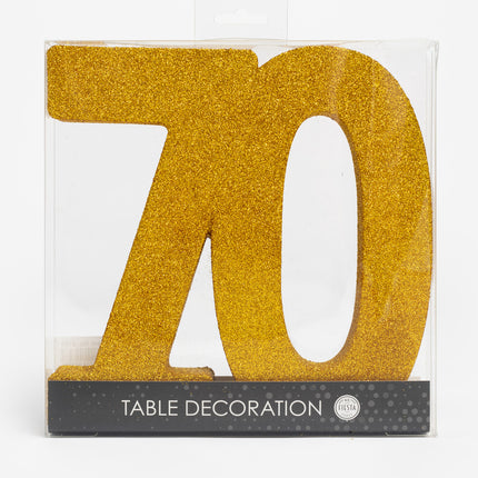 Décoration de table en or Figure 70 paillettes 20.5cm