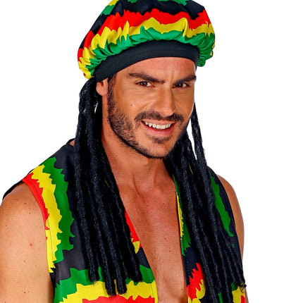 Chapeau rasta coloré avec des dreadlocks