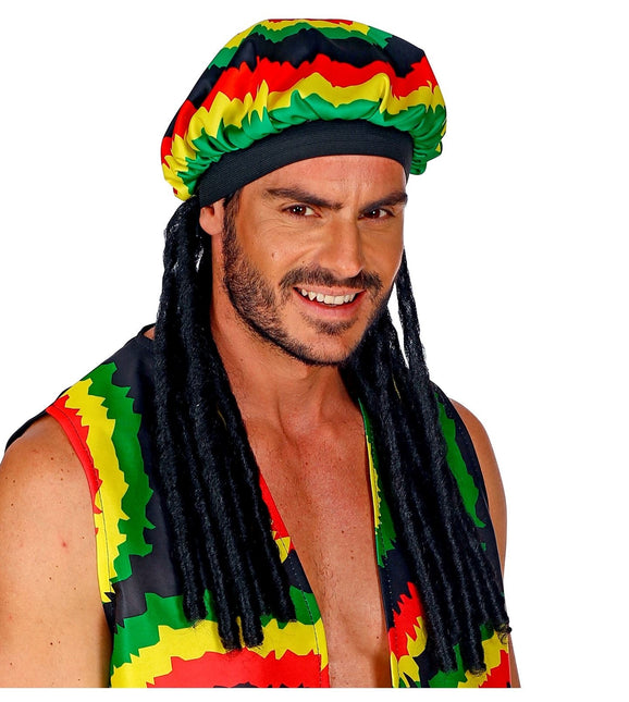 Chapeau rasta coloré avec des dreadlocks