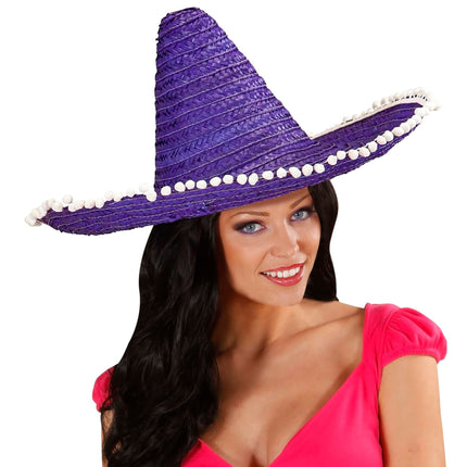 Sombrero bleu violet 50cm