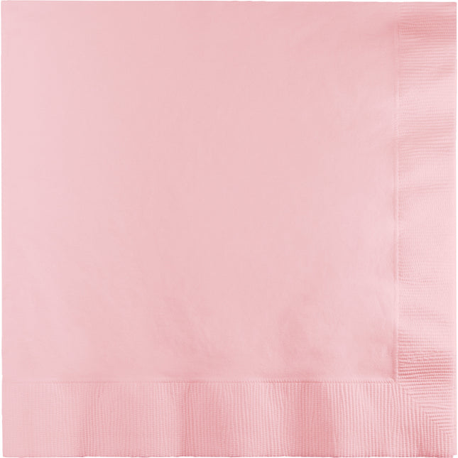 Serviettes de table rose pâle à 3 couches 41cm 25pcs