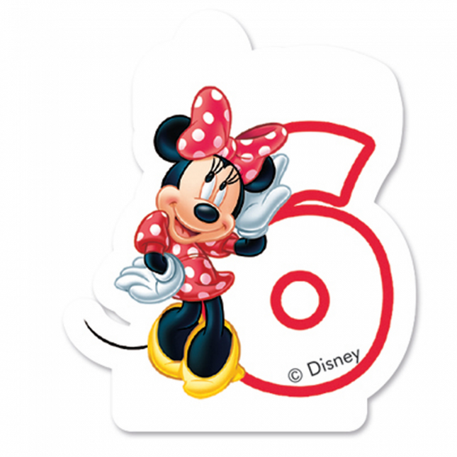 Bougie Minnie Mouse 6 ans