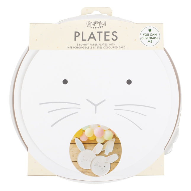 Assiettes de Pâques Lapin 25cm 8pcs