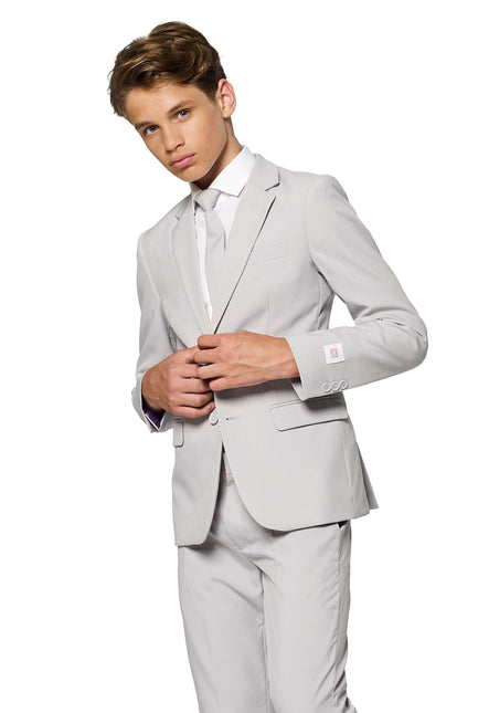 Costume gris Garçon Ado OppoSuits