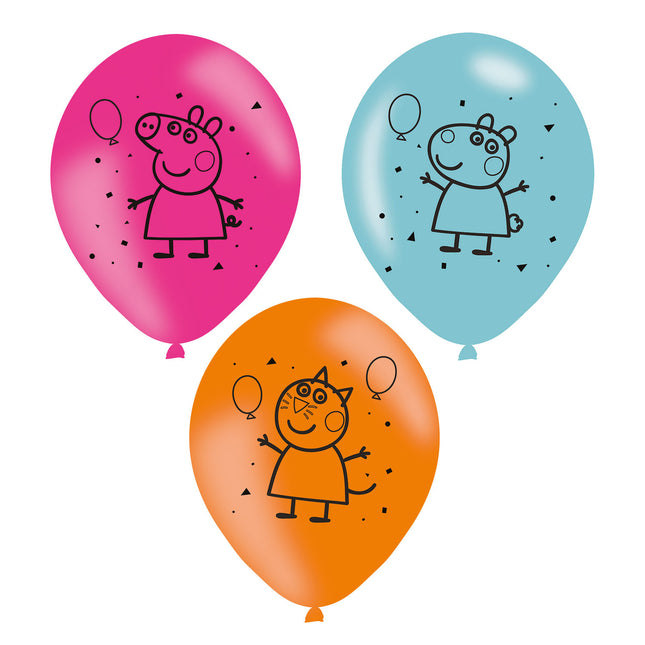 Ballons Peppa Pig 23cm 6pcs