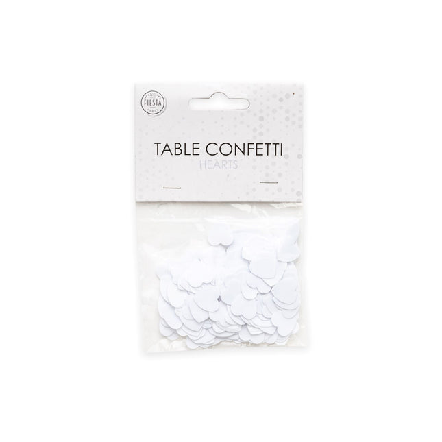 Confetti de table Coeurs blancs