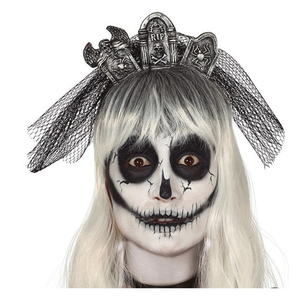 Halloween Hairband Tombstones Veil