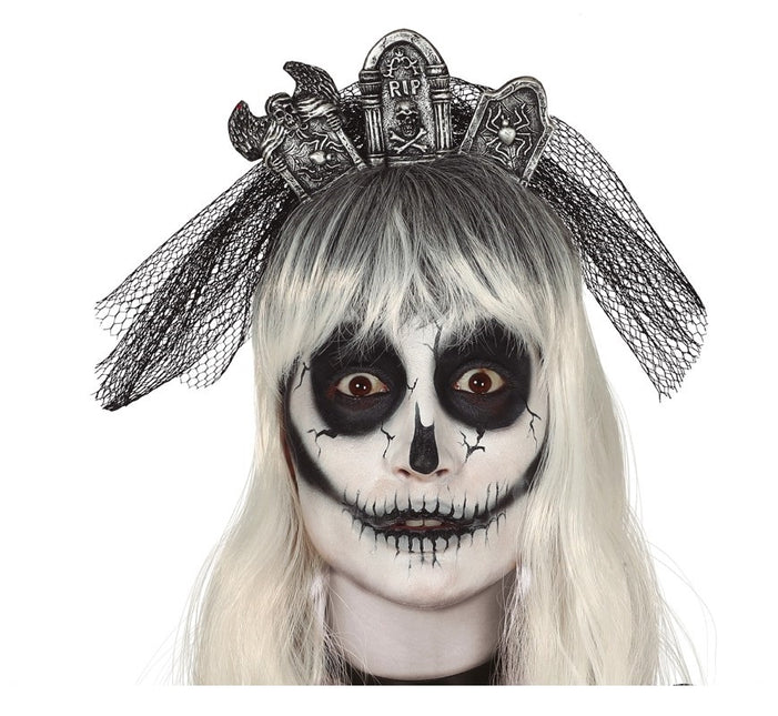 Halloween Hairband Tombstones Veil