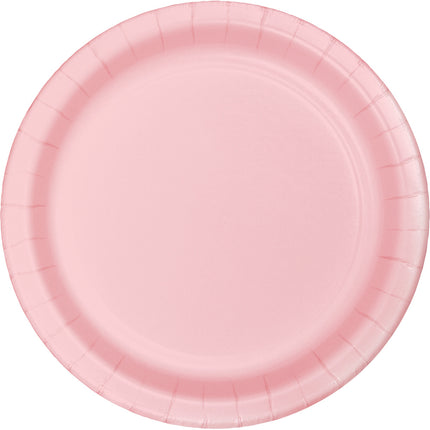 Assiettes rose pâle 23cm 24pcs