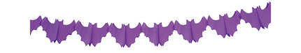 Guirlande d'Halloween Chauves-souris violettes 3m