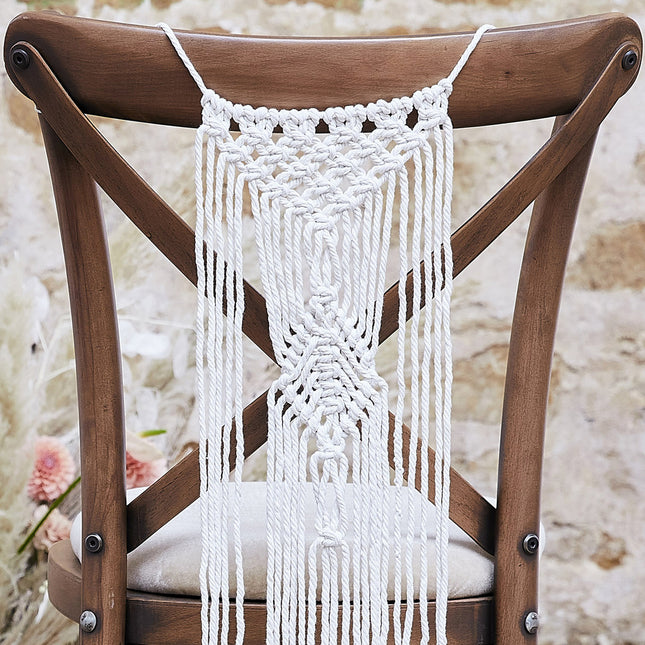 Décoration de chaise Macrame 65cm 2pcs