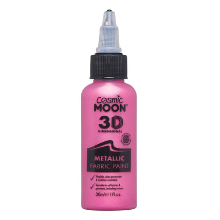 Cosmic Moon Peinture Métallique pour Tissus Rose 30ml