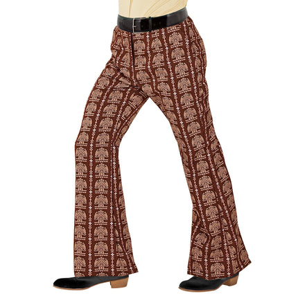 Pantalon Disco 70S Marron Hommes Old School