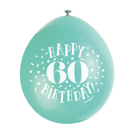 Ballons Happy Birthday 60 Years 28cm 10pcs