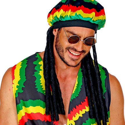 Chapeau rasta coloré avec des dreadlocks