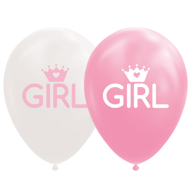 Ballons de naissance fille 30.5cm 8pcs