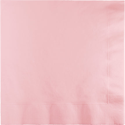 Serviettes de table rose pâle à 3 couches 33cm 50pcs