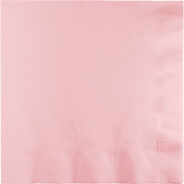 Serviettes de table rose pâle à 3 couches 33cm 50pcs