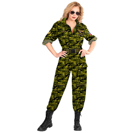 Costume de pilote Dames vertes