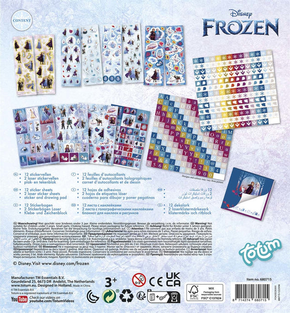 Jeu d'autocollants Frozen grand format