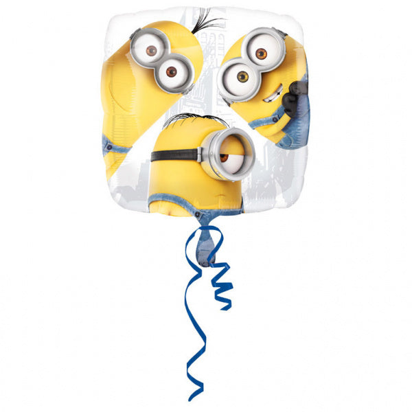 Ballon d'hélium Minions carré 43cm vide