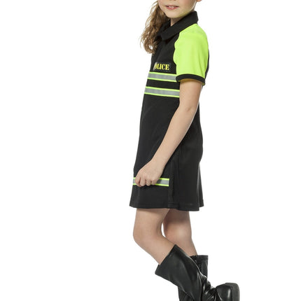 Robe de police Noir Jaune Fille