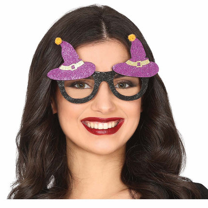 Chapeau à lunettes d'Halloween pailleté