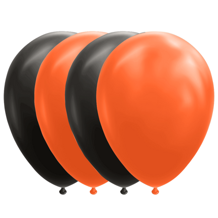 Ballons Noir/Orange 30.5cm 10pcs