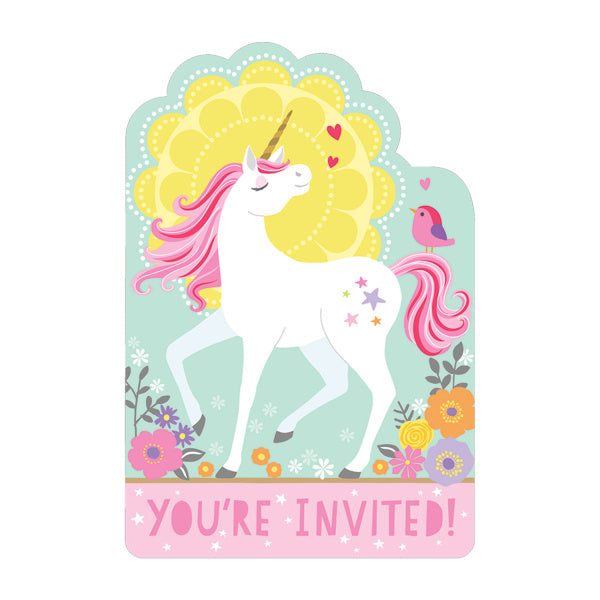 Invitations Licorne 15.8cm 8pcs