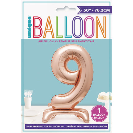 Ballon de baudruche Figure 9 Rose Gold Standard 76cm