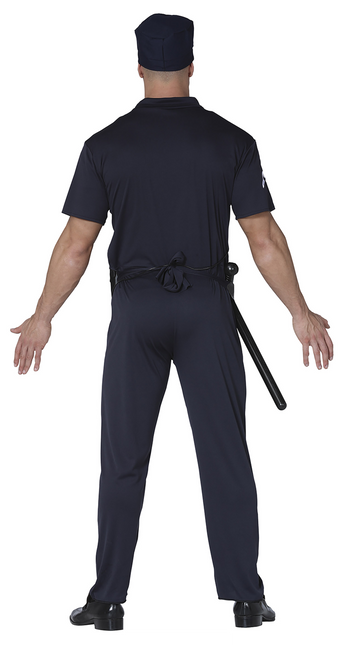 Costume de police bleu hommes