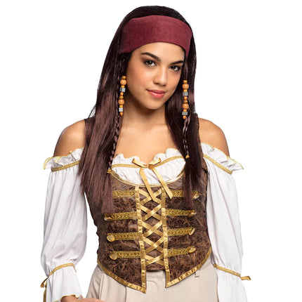 Costume de pirate Noir Or Dames