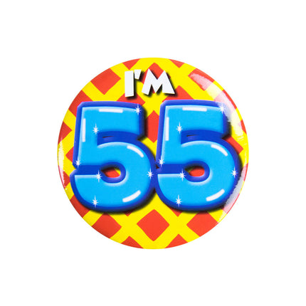 Je suis 55 Bouton 55 ans 5.5cm