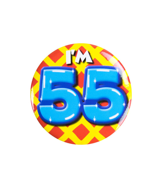 Je suis 55 Bouton 55 ans 5.5cm