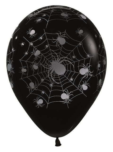 Ballons Spider Metallic Ink Silver 30cm 25pcs