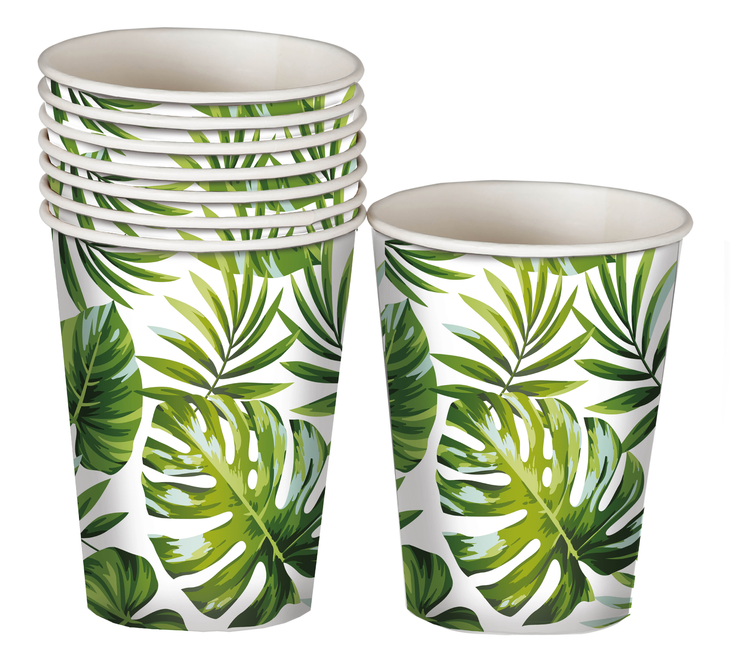 Tasses en feuilles de palmier 240ml 6pcs