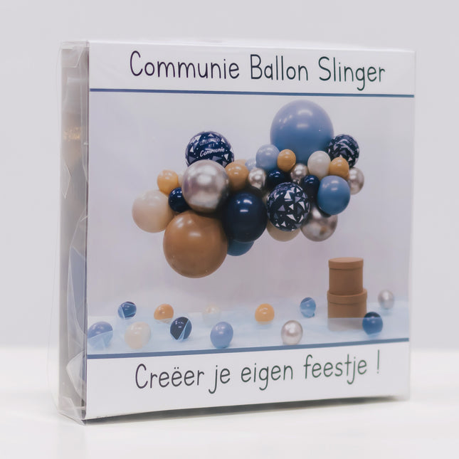 Kit de ballons DIY Communion Bio Bleu