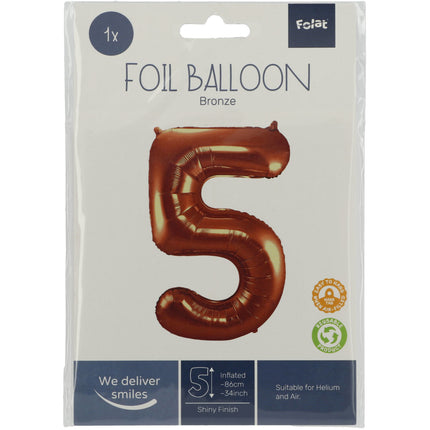 Ballon de baudruche Figure 5 Bronze XL 86cm vide