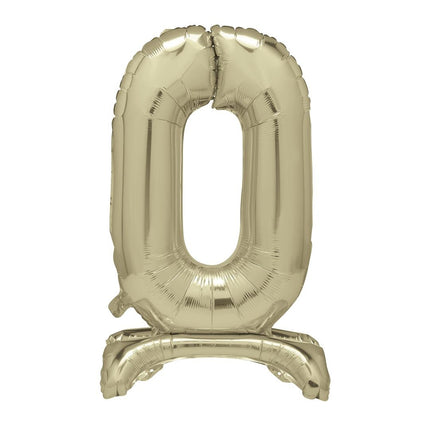 Ballon numéro d'or 0 année avec standard 76cm