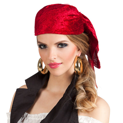 Bandana rouge de pirate