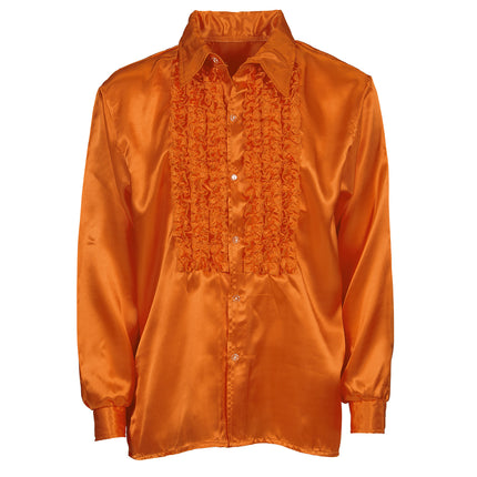 Chemisier Disco 70S Orange Hommes